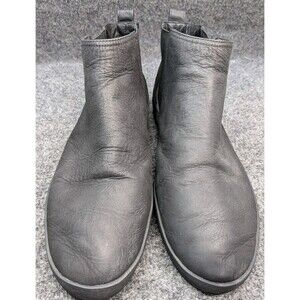 Eileen Fisher Black Leather Chelsea Ankle Boots Women’s Size 10 Slip-On Comfort